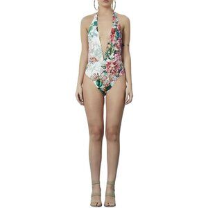 NWT Rococo Sand printed beaded one piece swimsuit